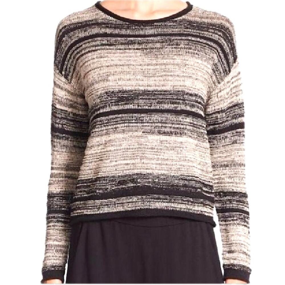 Eileen Fisher Organic Linen & Wool Striped Sweater - size xs